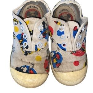 Vintage Disney Mickey Mouse Club Canvas sneakers primary colors Ked style shoes